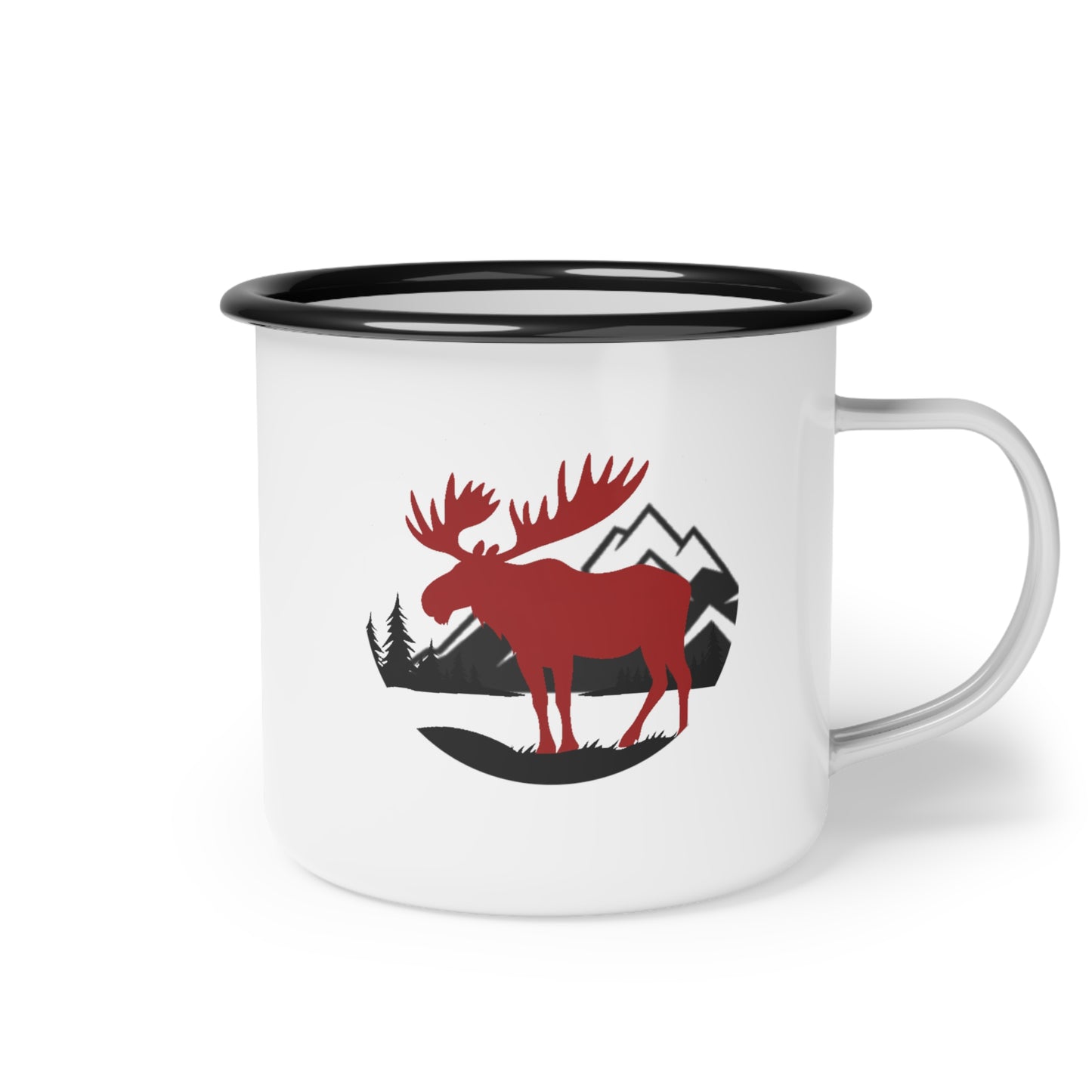 Life on the Moose Enamel Cup