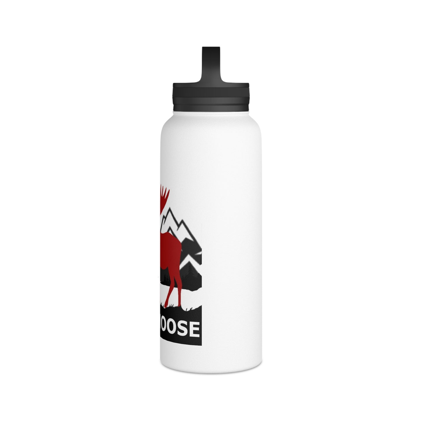 Life on the Moose Stainless Steel Water Bottle, Handle Lid