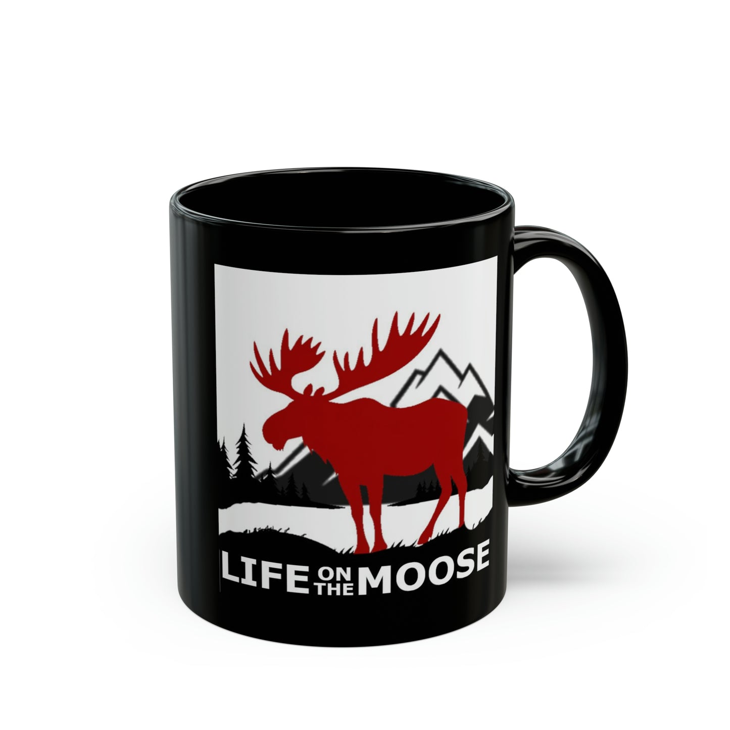 Life on the Moose 11oz Black Mug